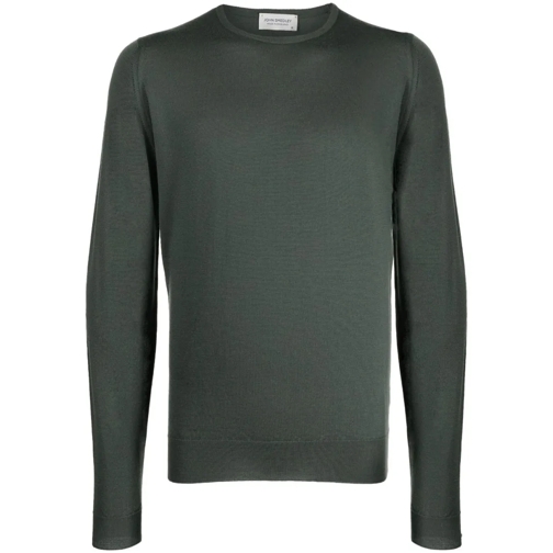 John Smedley Pullover Forest Green Lundy Sweater Green