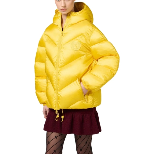 Elisabetta Franchi Parka-Mäntel Doudoune Jaune Mimosa oversize courte Elisabetta F gelb