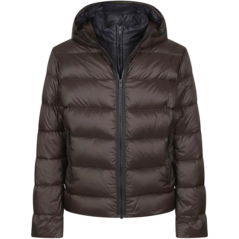 Fay Doudoune Double Front Down Jacket Brown braun