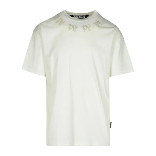 Palm Angels White Cotton T-Shirt White 