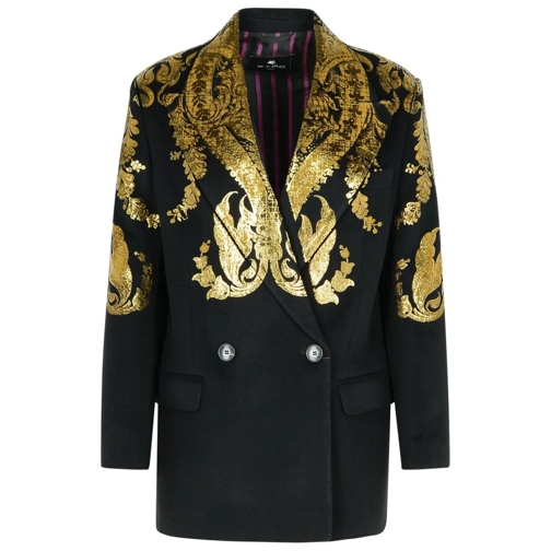 Etro Blazer Blazer In Black Cashmere Blend Black