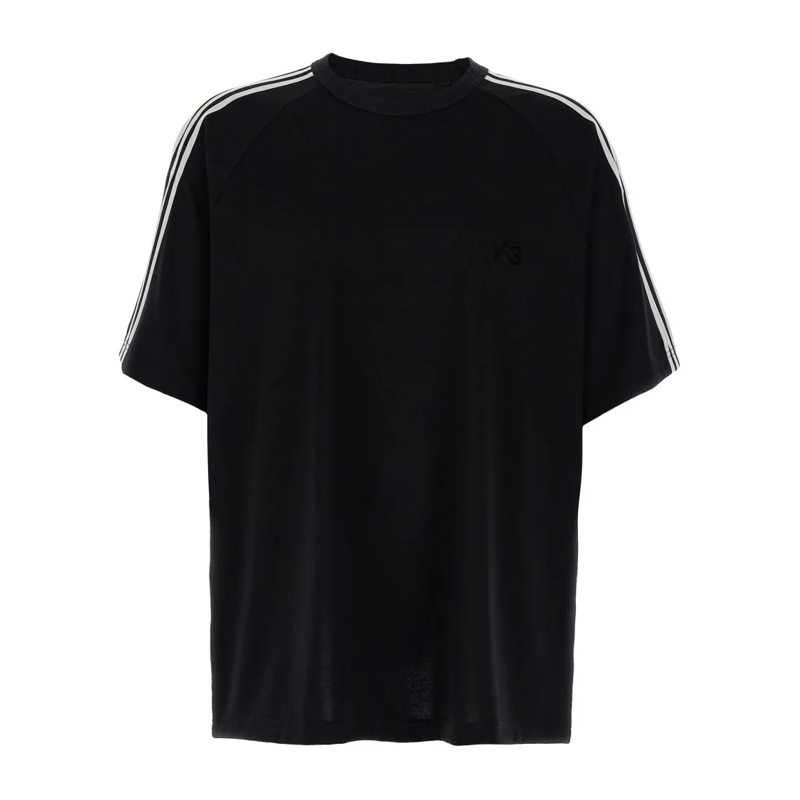 Y-3 T-Shirt ' 3 Strisce' T-Shirt Black