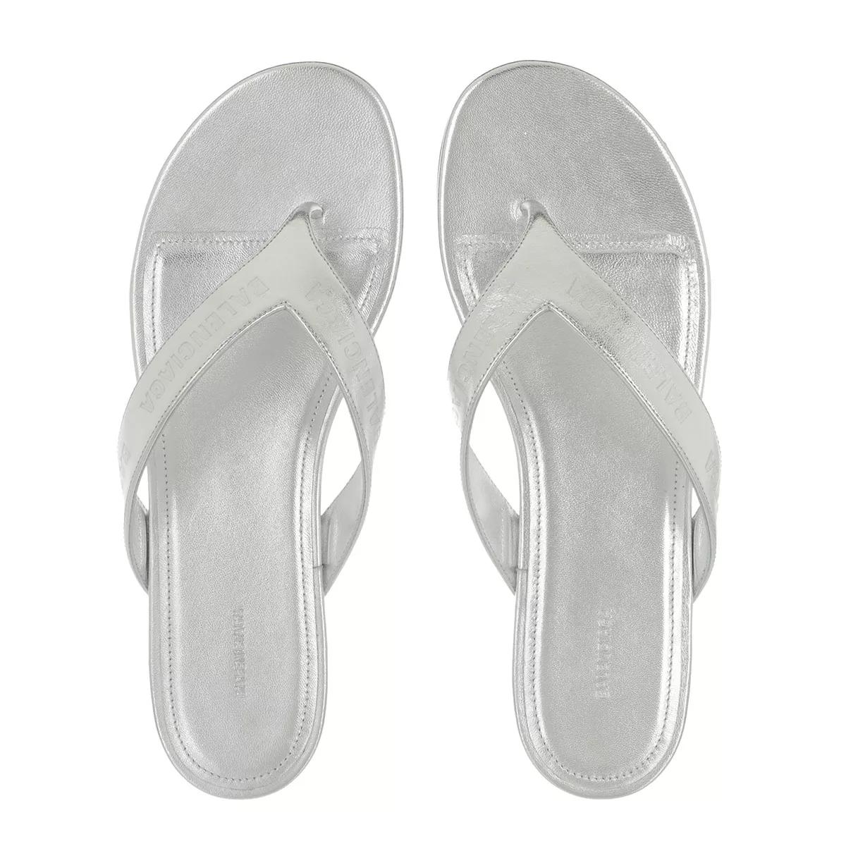 Metallic Thong Flip Flops