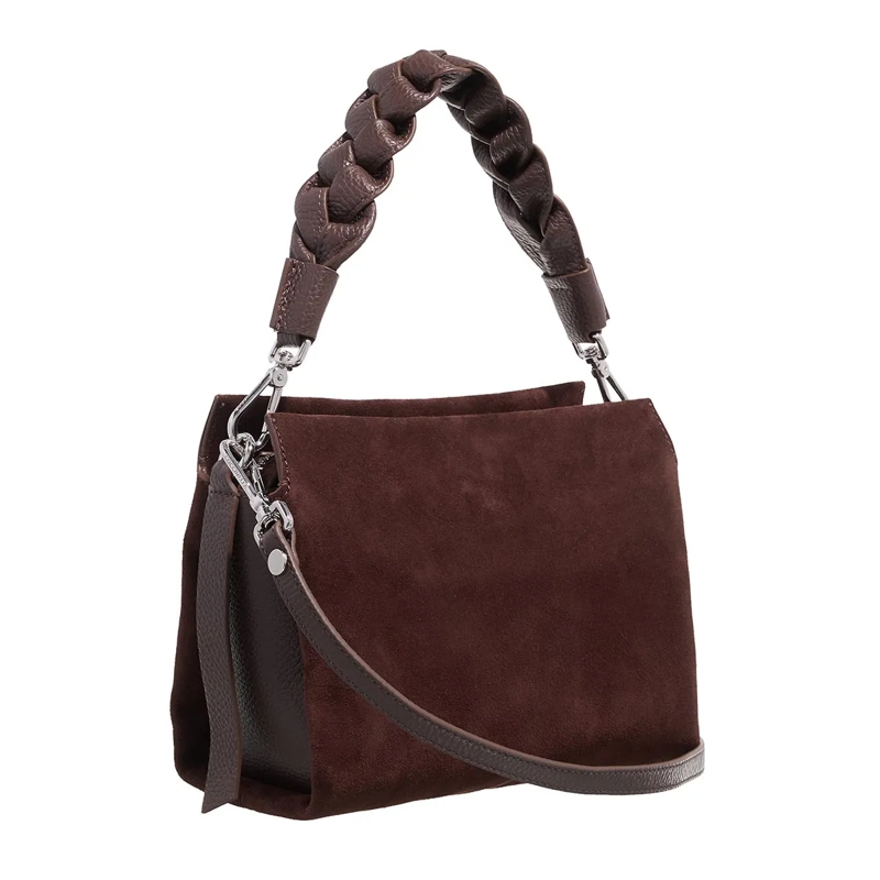 Coccinelle Sac à bandoulière Boheme Suede Bimaterial Brunette/Brunet(Image 4)