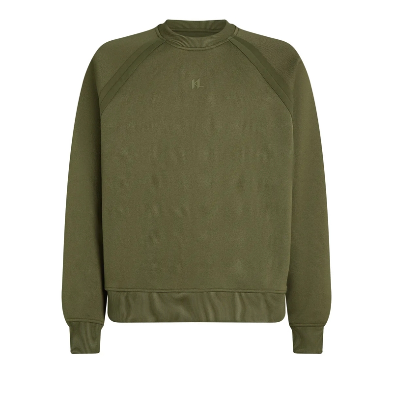 Karl Lagerfeld  Pique-Sweatshirt oliv