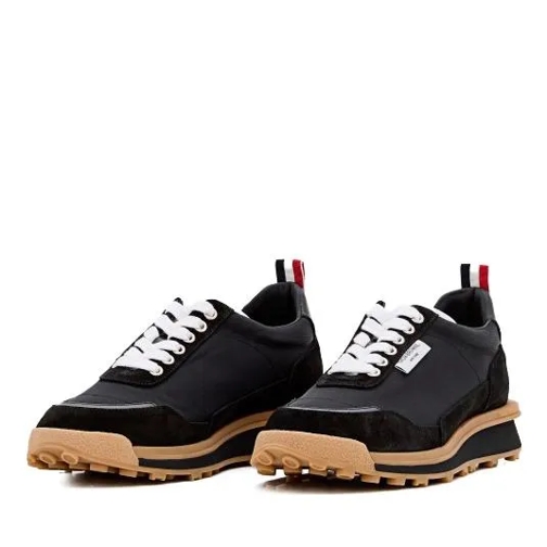 Thom Browne Low-Top Sneaker Alumni Trainer In Tech Nylon Black