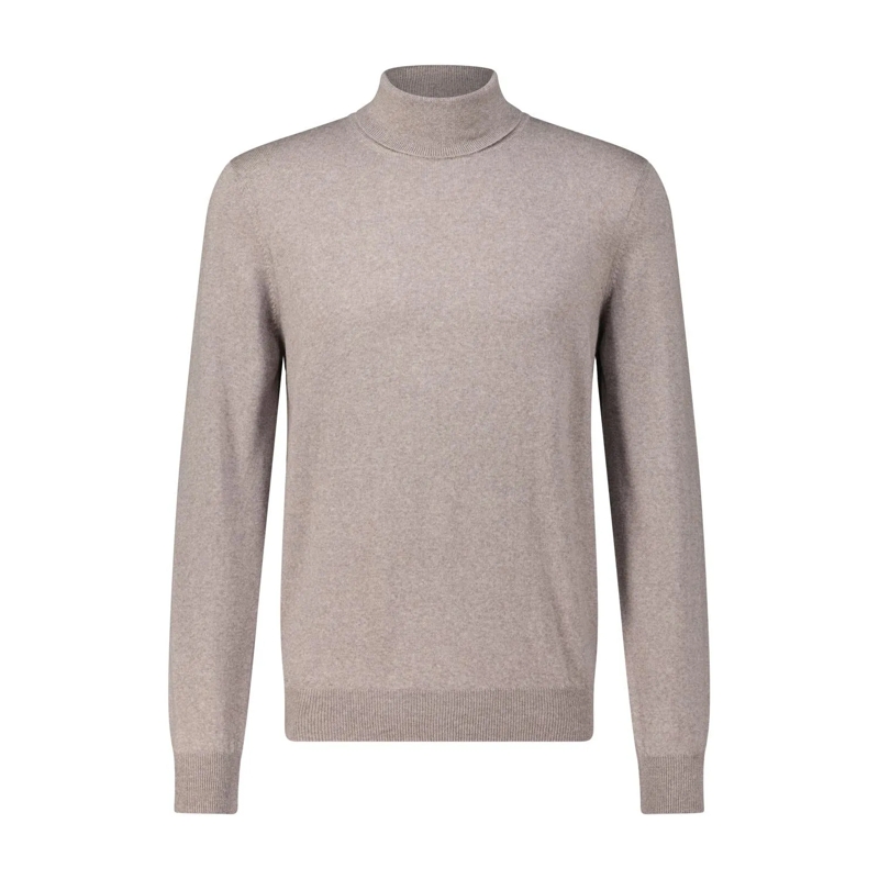 Gran Sasso Pull à col roulé Rollkragenpullover aus Wolle grau