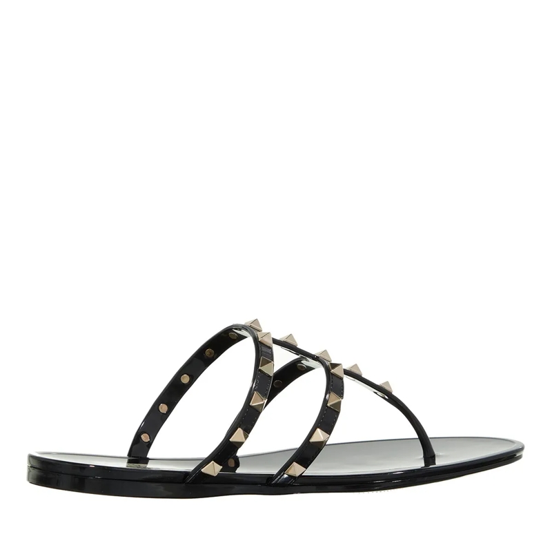 Valentino Garavani Flip Flops Thong Summer Rockstud Black(Image 3)