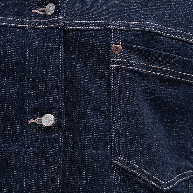 True Religion Jeansjacke AMBER JACKET RAW dunkel-blau(Image 5)