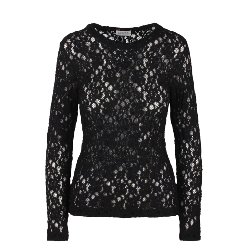 P.A.R.O.S.H. Hauts à manches longues Lace Top Black