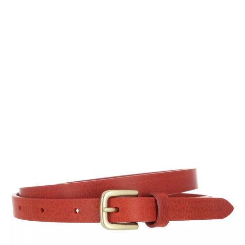 Closed Belt Vintage Leather Red Sun Dunne Riem