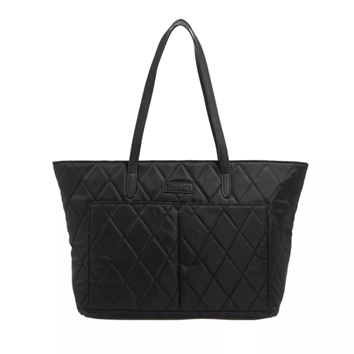 Barbour Quilt Tote Bag Black Black Boodschappentas