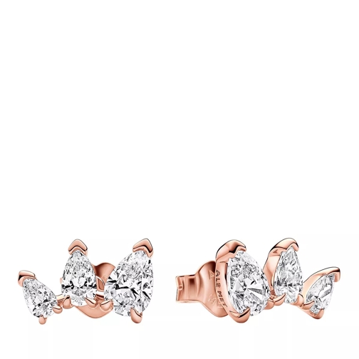 Pandora 14k Rose gold-plated stud earrings with cubic zirconia Clear Orecchini a bottone