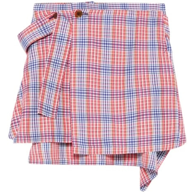 Vivienne Westwood Jupe midi Meghan Kilt Red/blue blau