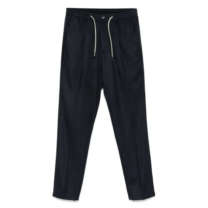 Herno Anzugshose One-Pleat Blue Trousers Blue