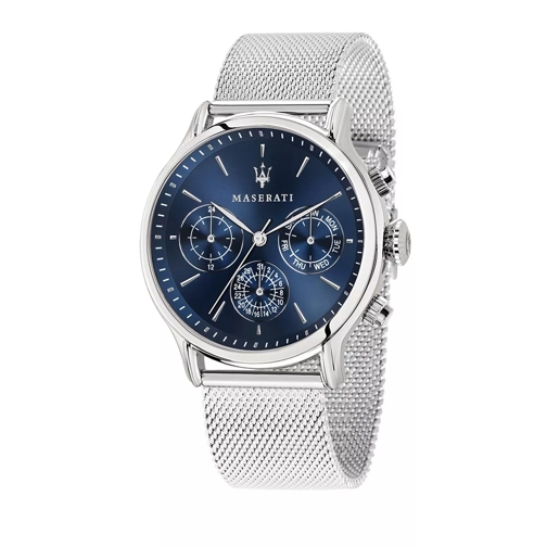 Maserati Watch Hau Epoca 42mm Silver Chronographe
