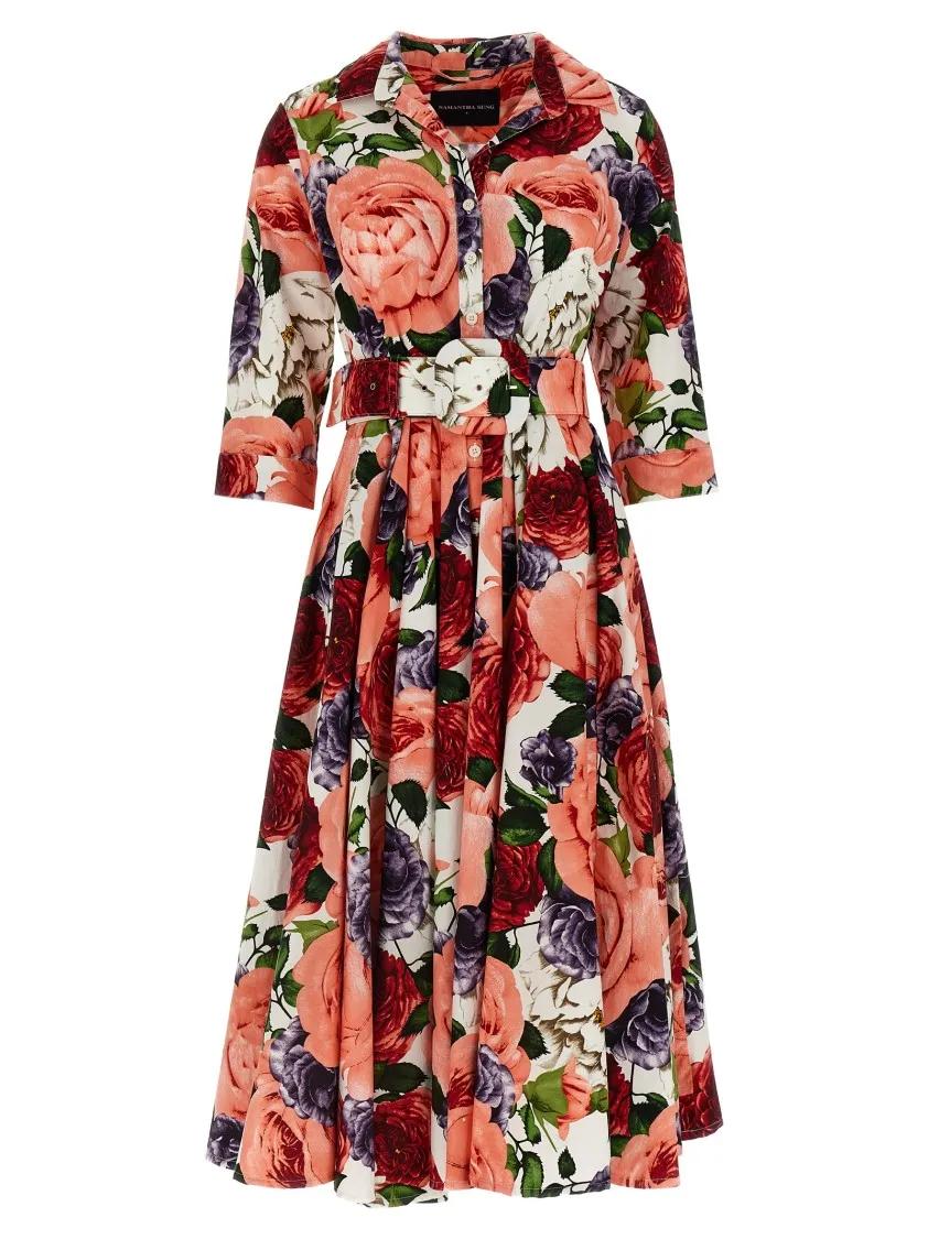 Samantha Sung 'Abelia' Dress Multicolor | Midi Jurken