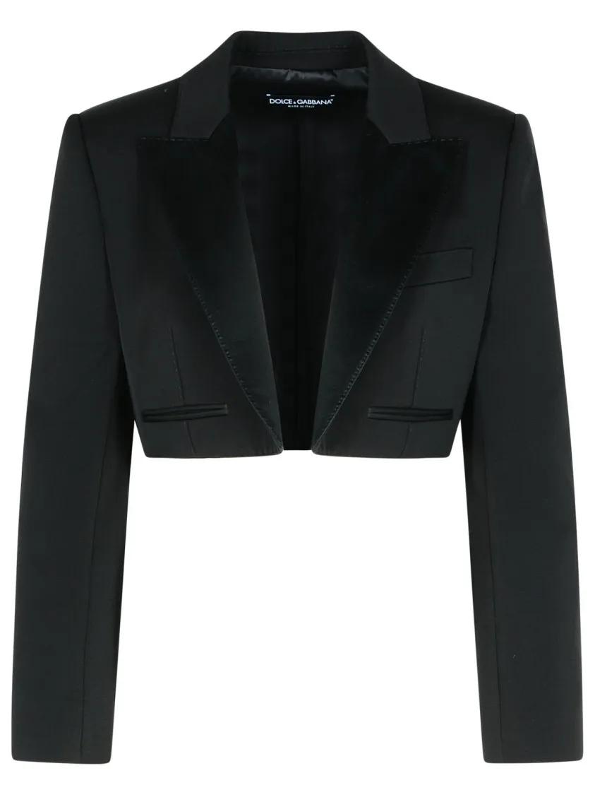 Dolce&Gabbana - Black Wool Blend Blazer - Größe 40 - schwarz