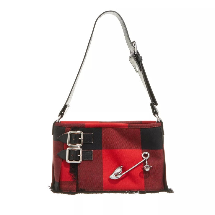 Vivienne Westwood Heather Shoulder Bag Red Black Shoulder Bag