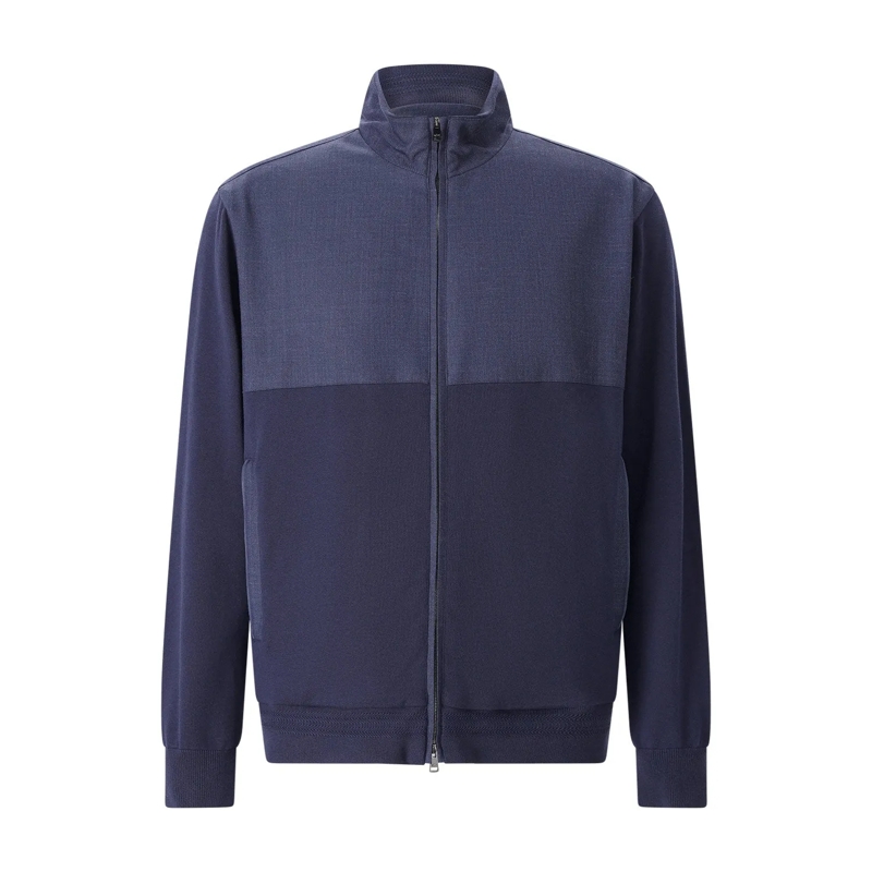 Paul & Shark Übergangsjacke Blouson im Materialmix blau