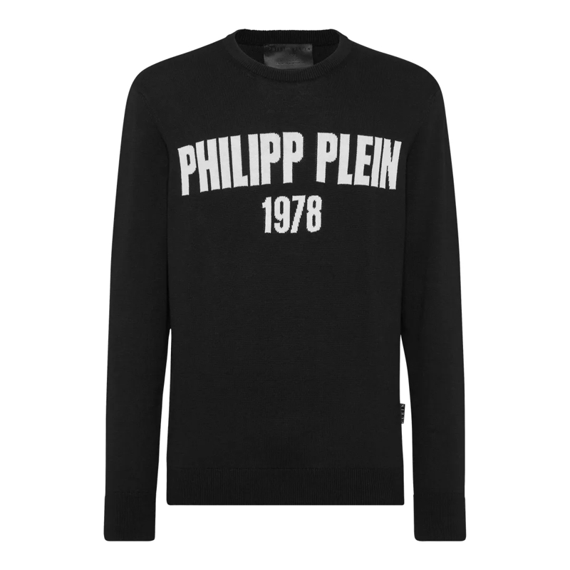 Philipp Plein  Rundhalspullover schwarz