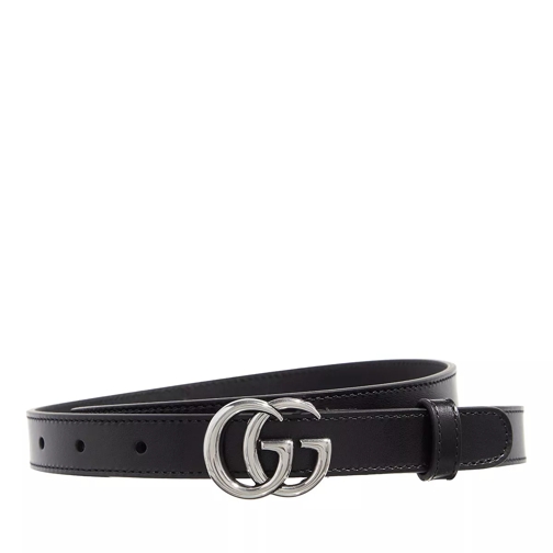 Gucci GG Marmont Thin Belt Black Smalt skärp