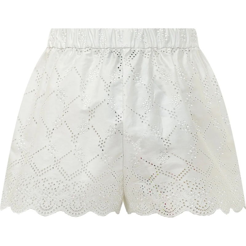 MSGM Shorts Short Ricamati Sangallo weiß(Image 2)