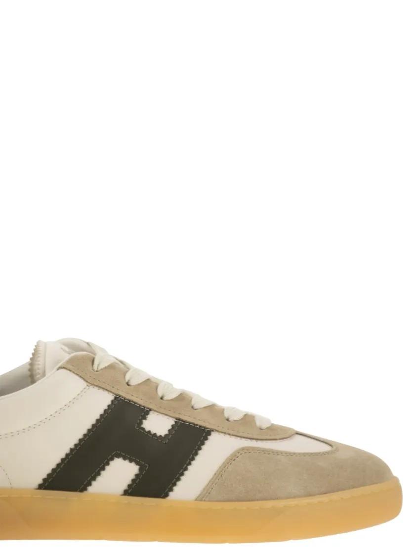 Thumbnail - Hogan Low-Top Sneaker - Cool - Leather Trainers With H On The Side - Gr. 11 - in Beige - für Damen