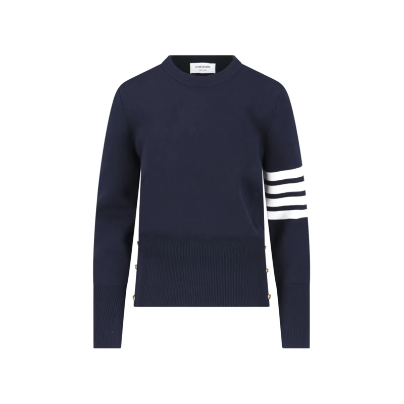 Thom Browne Trui "4-Bar" Sweater – Blue Blue