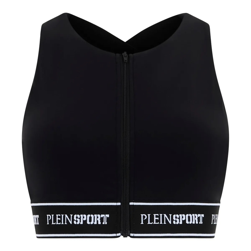 Plein Sport Top Fleece Bra Top schwarz
