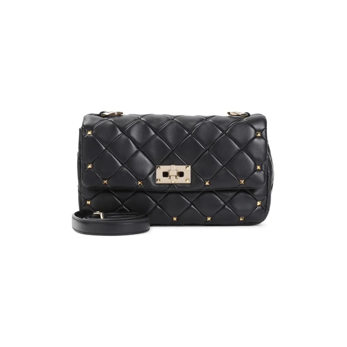 VALENTINO Shopper - Black Rockstud Spike Small Shoulder Bag - Gr. unisize - in Schwarz - für Damen