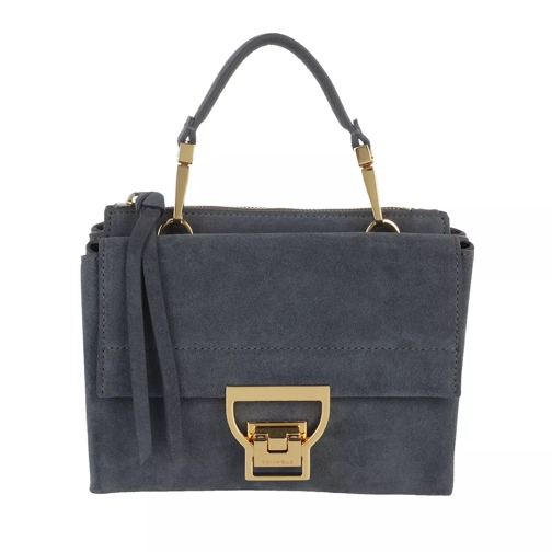 Coccinelle Handbag Suede Leather Ash Grey Saddle Bag