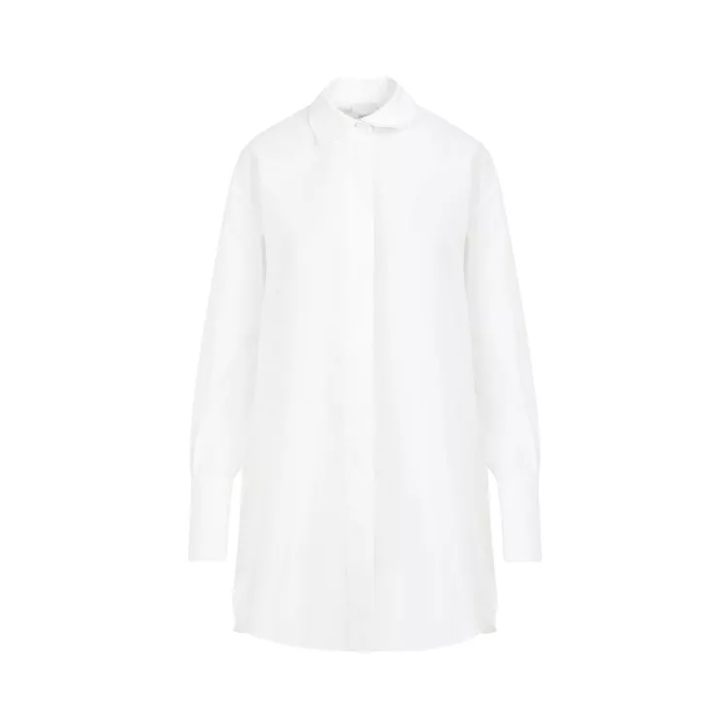 White cotton tshirt dress top