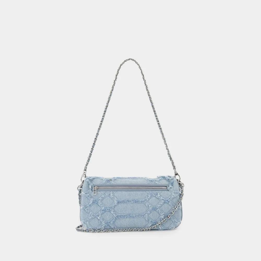Zadig & Voltaire Hobo bags Rock Fringed Denim Crossbody Cotton Blue in blauw