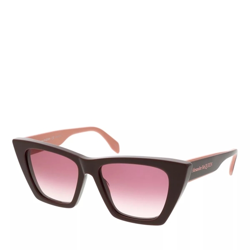 Alexander McQueen AM0299S-004 54 Sunglass WOMAN ACETATE BURGUNDY Sunglasses