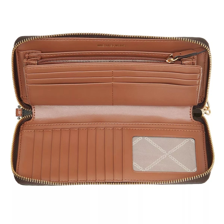 Michael Kors Large Travel Pocket Continental Brn Acorn Zip