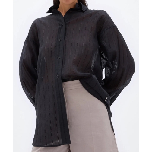 Remain Blusen REMAIN Transparente, oversized Bluse mehrfarbig