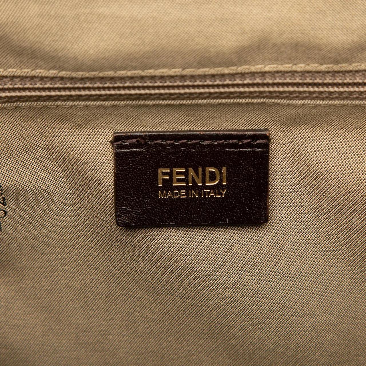 Thumbnail - Fendi Shopper - Zucchino Spalmati Chiusura Tote - Gr. unisize - in Braun - für Damen