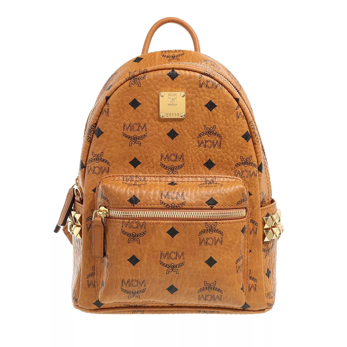 Mcm mini shop backpack brown