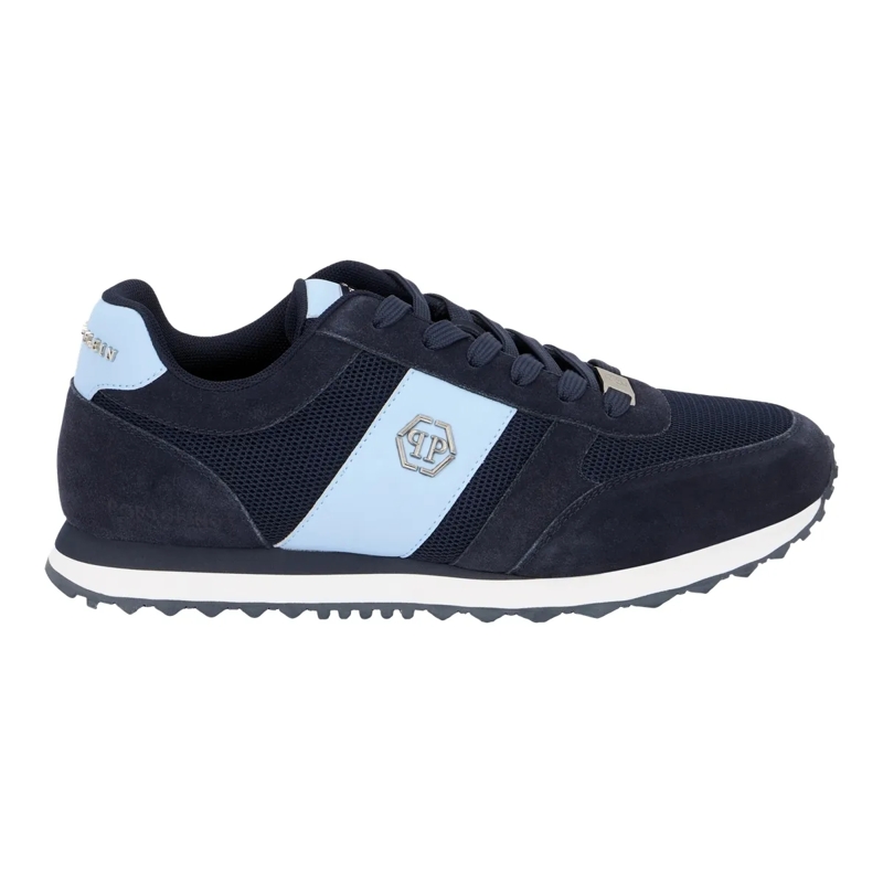 Philipp Plein Low-Top-Sneaker Läufer Hexagon blau-silber(Image 3)