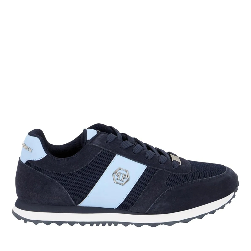 Philipp Plein Low-Top-Sneaker Läufer Hexagon blau-silber(Image 2)