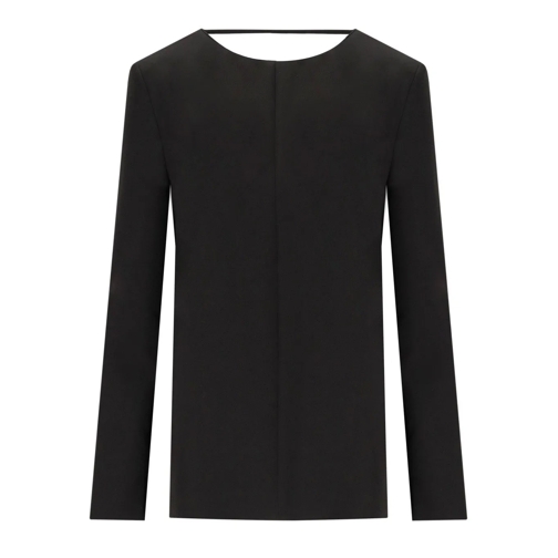 Federica Tosi Blouses FEDERICA TOSI SCHWARZE BLUSE AUS CADY schwarz