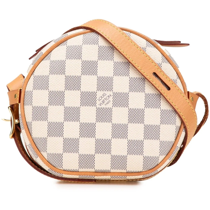 Louis Vuitton Schultertasche Damier Azur Boite Chapeaux Souple PM weiß