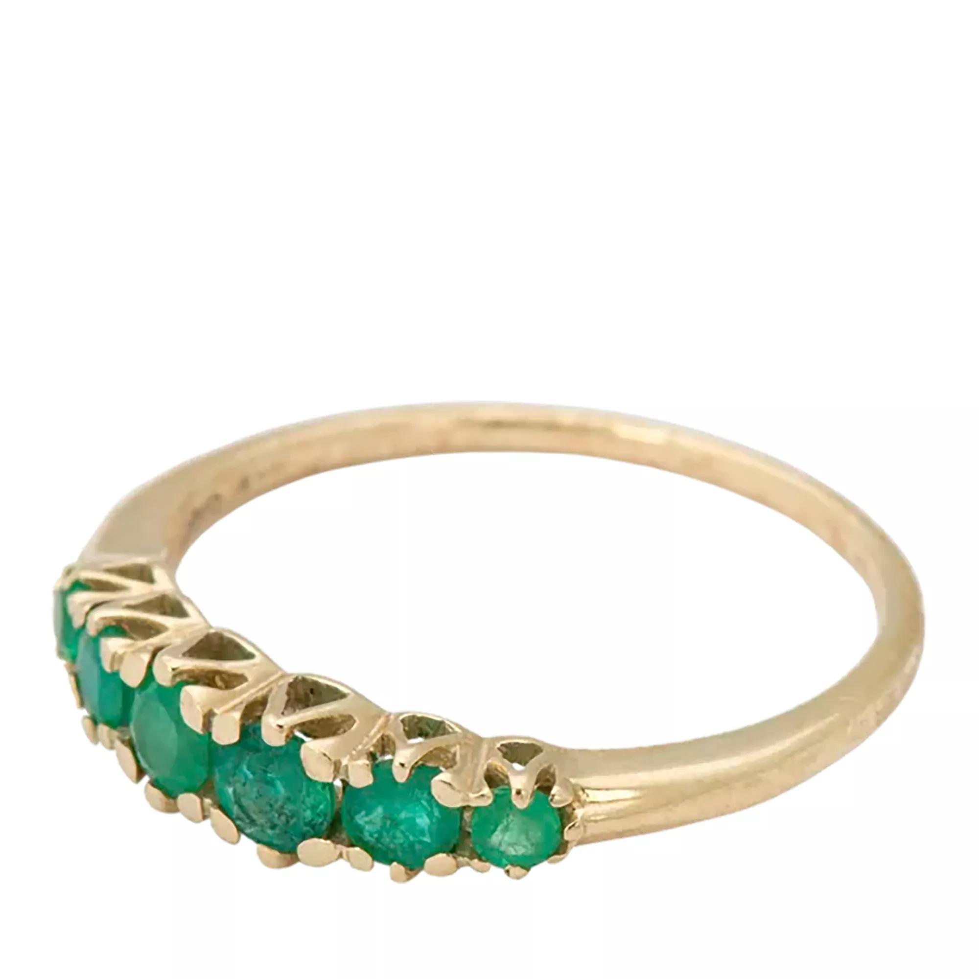 Anna+Nina Ring - Anna Ring Emerald 14K - Gr. 55 - in Grün - für Damen