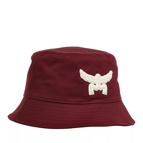 MCM Essential Emb Cttn Bucket Hat Xg Rouge Burgundy Bob