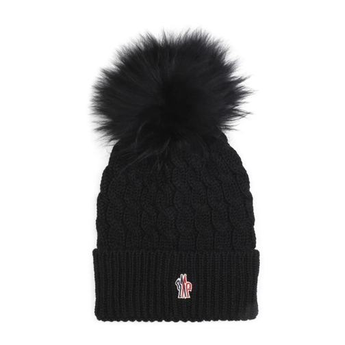 Moncler Chapeau Virgin Wool Hat Black