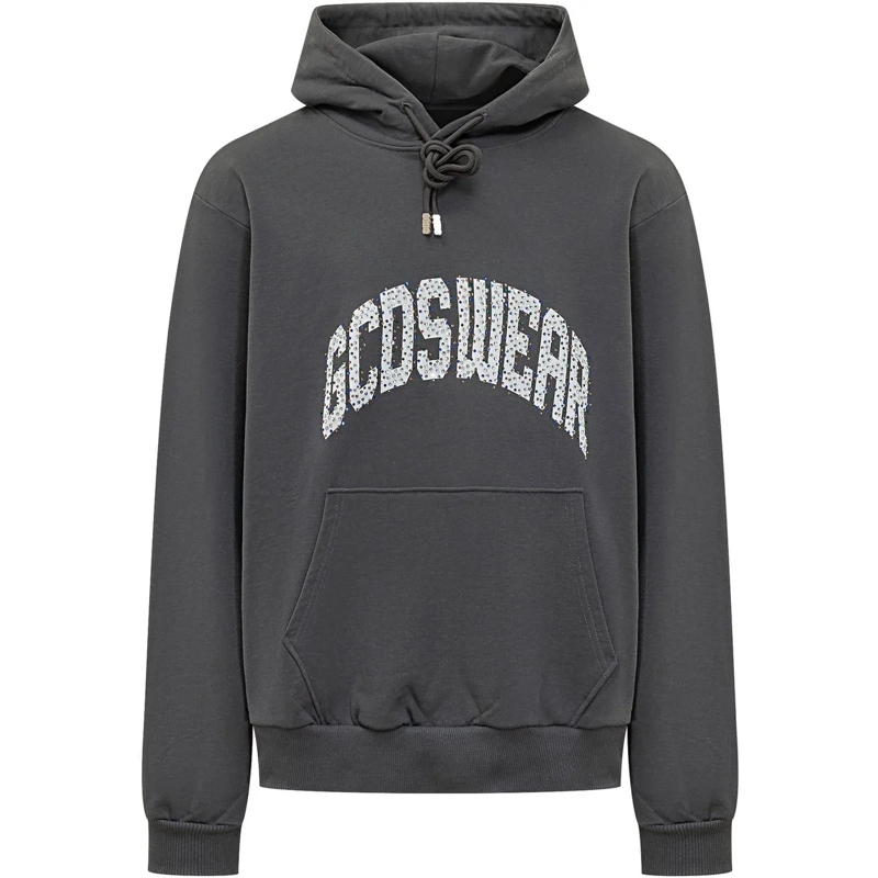 Gcds  Felpa con Cappuccio e Tasca a Marsupio dunkelgrau