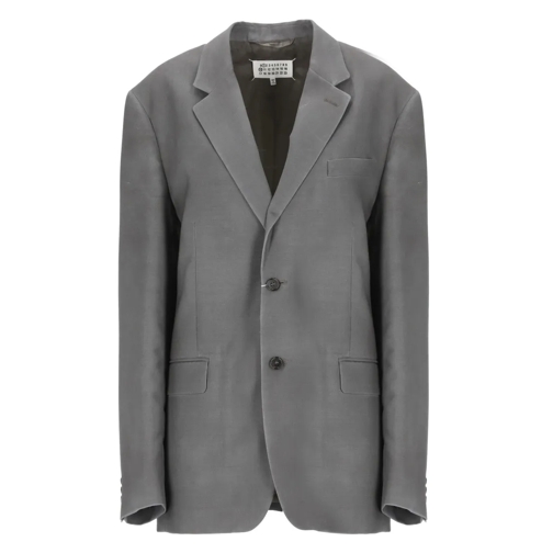 Maison Margiela Blazer Wool And Mohair Blazer Grey