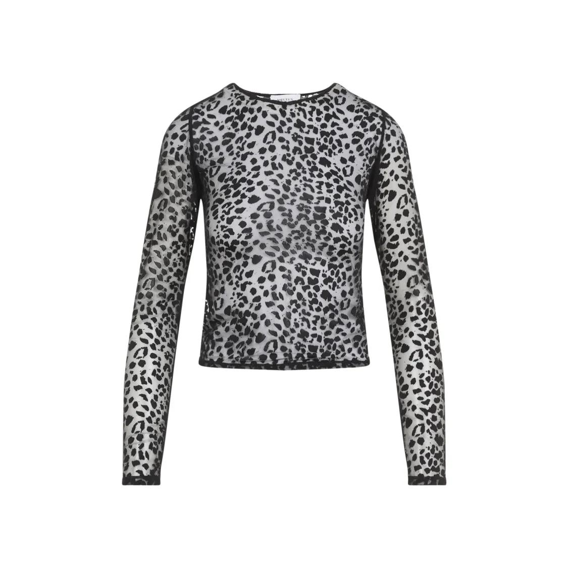 Alexander McQueen - Leopard Devoré Top - Größe 42 - schwarz