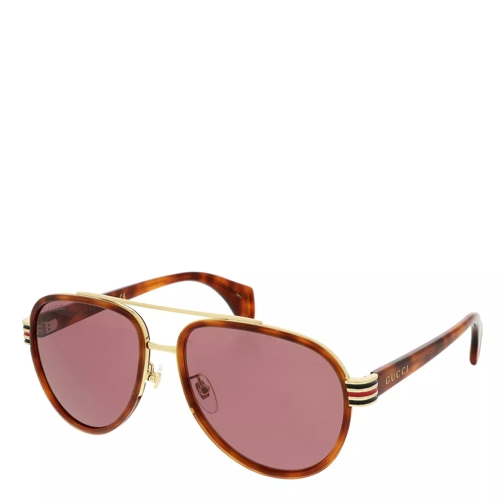 Gucci GG0447S-006 58 Sunglasses Havana-Havana-Red Sonnenbrille